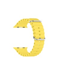 KSIX silikonski remen kompatibilan s Apple Watch 42 44 45 49mm, žuta 
