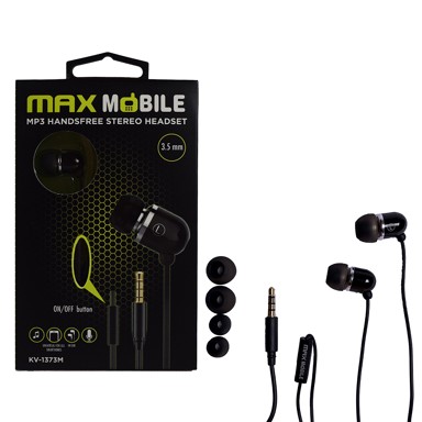 MAXMOBILE Slušalice A/V Program KV-1373 handsfree CRNA