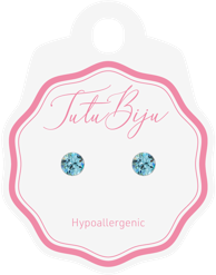 TUTU BIJU Naušnice Xirius 5.3 mm, aquamarine, TXI53C202