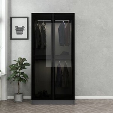 Ormar za odjeću, Kale Glass Anthracite, 210