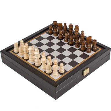 HANDCRAFTED Šah i Backgammon set, drvo, crna