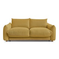 BOBOCHIC PARIS Žuta sklopiva sofa 214 cm Ernest, 214x120x87 cm
