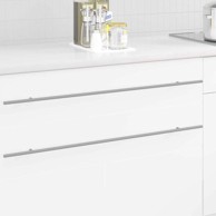 Drška za ormar 2 pcs Srebrno 0 Nehrđajući čelik