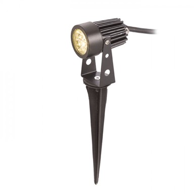 RENDL Lampa sa šiljcima, Gun, 230V, LED 3x1W, 30°, IP65, 3000K, crna
