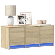TV ormarić s LED svjetlima boja hrasta 97x34x40 cm drveni