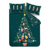 CATHERINE LANSFIELD Posteljina Nutcracker 135x200 cm Tamno zelena