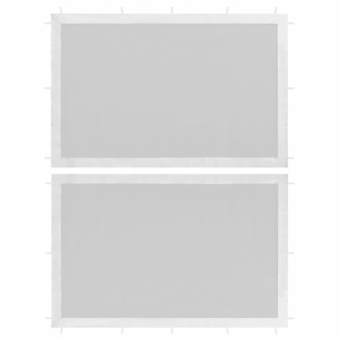 Bočni zid za šator, Mrežasti, 2 kom, bijeli