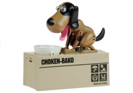 Robotska kutija za novčiće Pas, smeđe-crna