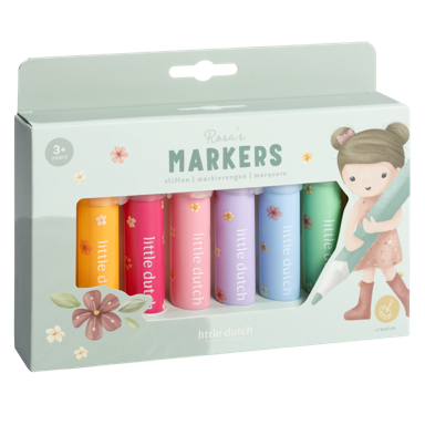 LITTLE DUTCH Markeri Rosa & Friends