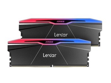LEXAR RAM memorija Ares LD5U16G60C30BR-RGD, 32GB (2×16GB), DDR5 6000 MHz, CL30, UDIMM, rgb, crna