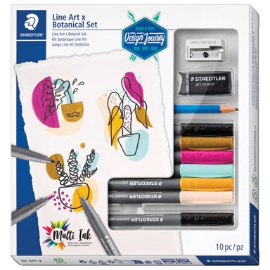 STAEDTLER Set Line Art Botanical Design Journey 61 371-2, pk10