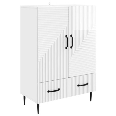 Krevet s ladicama, 66 x 34,5 x 95 cm, visoki sjaj, bijeli