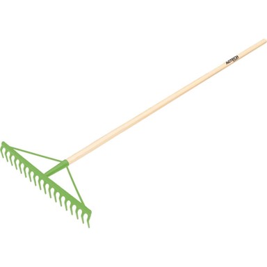 Vrtne grablje za kamenje s drvenom drškom, 20 zuba, 1600 x 550 mm