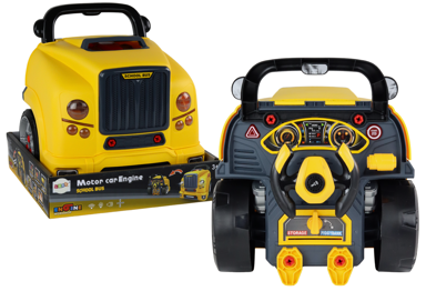 Komplet za rastavljanje motora i autobusa u radionici, žuta