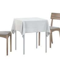 Tkanina za stol 5 kom kvadratna 90 x 90 cm, bijela
