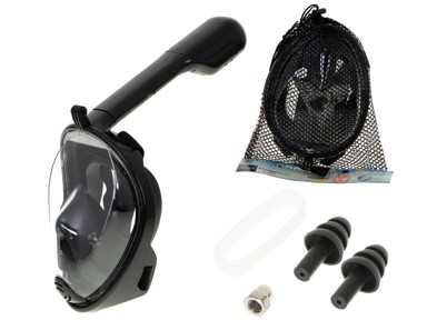 Sklopiva maska za ronjenje, L/XL, crna