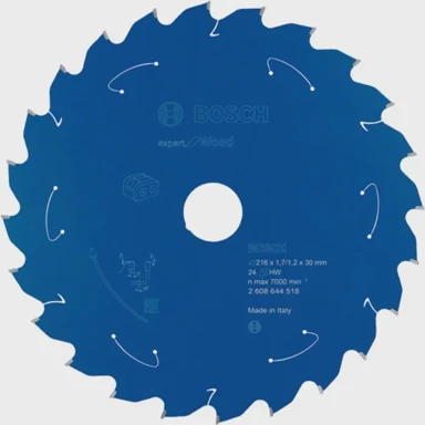 BOSCH List kružne pile Expert for Wood 216 mm 24Z (30 mm rupa, za akumulatorske kutne pile)