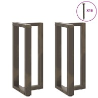 Noge za barski stol t-oblika od čelika, 2 kom, 40 x 35 x (90-91) cm, prirodna