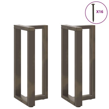 Noge za barski stol t-oblika od čelika, 2 kom, 40 x 35 x (90-91) cm, prirodna