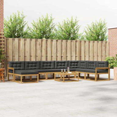 Set vanjskih sofa, 9-dijelni, antracit