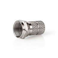 NEDIS konektor F ravni muški na navoj 75 Ohm, kabel 7 mm, 5 kom.
