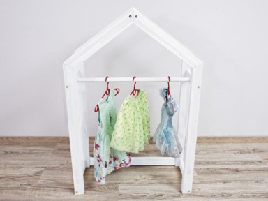 ELIS DESIGN Dječji premium stalak za odjeću 80x40x131 cm, bijeli