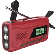 RETOO Prijenosni radio ER1283 s dinamo ručicom, solarnim panelom, LED svjetiljkom i powerbankom