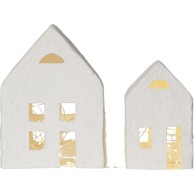 STAR TRADING Bijeli božićni svjetlosni ukras 2 kom Plain