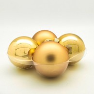 Staklene kuglice, ø 10 cm, 4 kom, zlatne