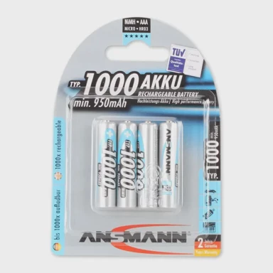 ANSMANN Baterija, 4xAAA,1.2 V, 1000 mAh