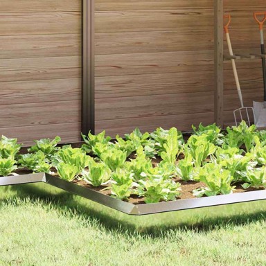 Ograda protiv puževa, 4 kom, 13.5 x 13.5 x 25 cm, srebrna