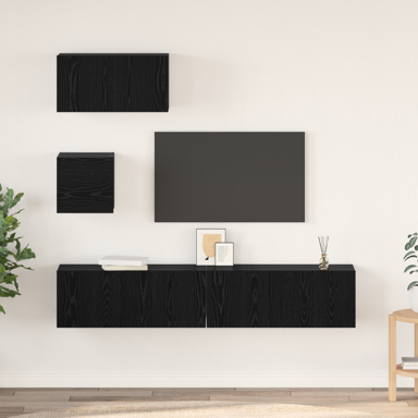 Set TV komoda, crni hrast