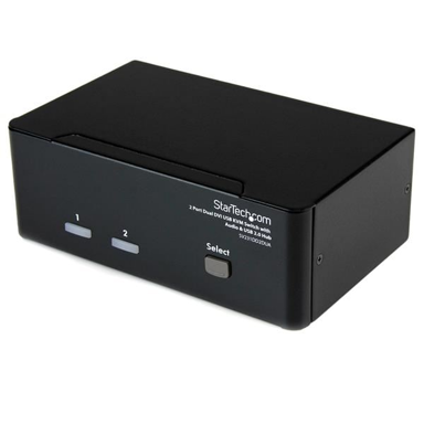 STARTECH KVM preklopnik SV231DD2DUA, DVI-I, USB, 2048 x 1536, crni