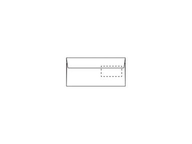 Kuverta 110x230 mm lijevi prozor strip