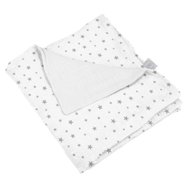 BEBE DOUCEUR Bijela deka za bebe od muslina 75x75 cm
