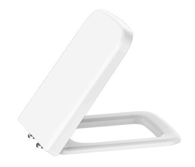 SAPHO Bene WC sjedalo, polagano zatvaranje, 35,4 × 44,5 cm, duroplast, bijela/krom