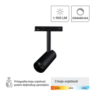 GREEN TECH LED magnetna svjetiljka MT08-20-10W-3CCT, 10 W, 3CCT, crna