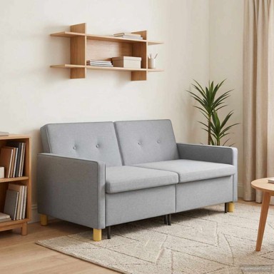 Krevet-sofa na razvlačenje, tkanina, svijetlozelena