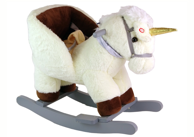 Dječji konjić za ljuljanje Little Unicorn 48 cm, bijeli