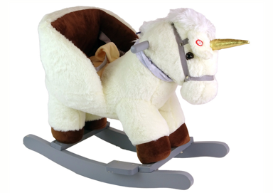 Dječji konjić za ljuljanje Little Unicorn 48 cm, bijeli