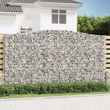 Lučne gabionske košare, 6 kom, 400x30x220/240cm, pocinčano željezo
