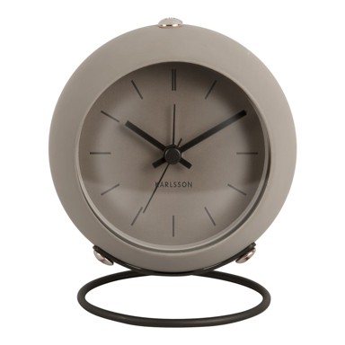 KARLSSON Budilica Nirvana Globe ø 9,5 cm, prirodna