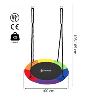SPRINGOS Ljuljačka gnijezdo Rodino 110 cm, plava