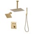 VEVOR Termostatski tuš set, stropna montaža, kišni tuš 305x152 mm, zlatna