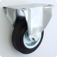 Metalno-gumeni kotač 125 mm s fiksnim kućištem 23 KL125 STA, crni