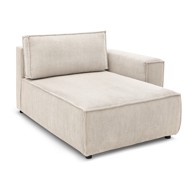 BOBOCHIC PARIS Krem modularna sjedeća garnitura od samta (s desnim kutom) Nihad modular, 125x148x88 cm