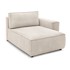 BOBOCHIC PARIS Krem modularna sjedeća garnitura od samta (s desnim kutom) Nihad modular, 125x148x88 cm
