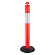 VEVOR Ograda za prometni stup za označavanje, 114 cm, crvena