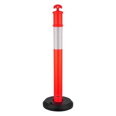 VEVOR Ograda za prometni stup za označavanje, 114 cm, crvena