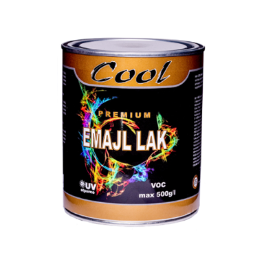 COOL PREMIUM EMAJL LAK Završni uljani lak 2.5 L, crna mat